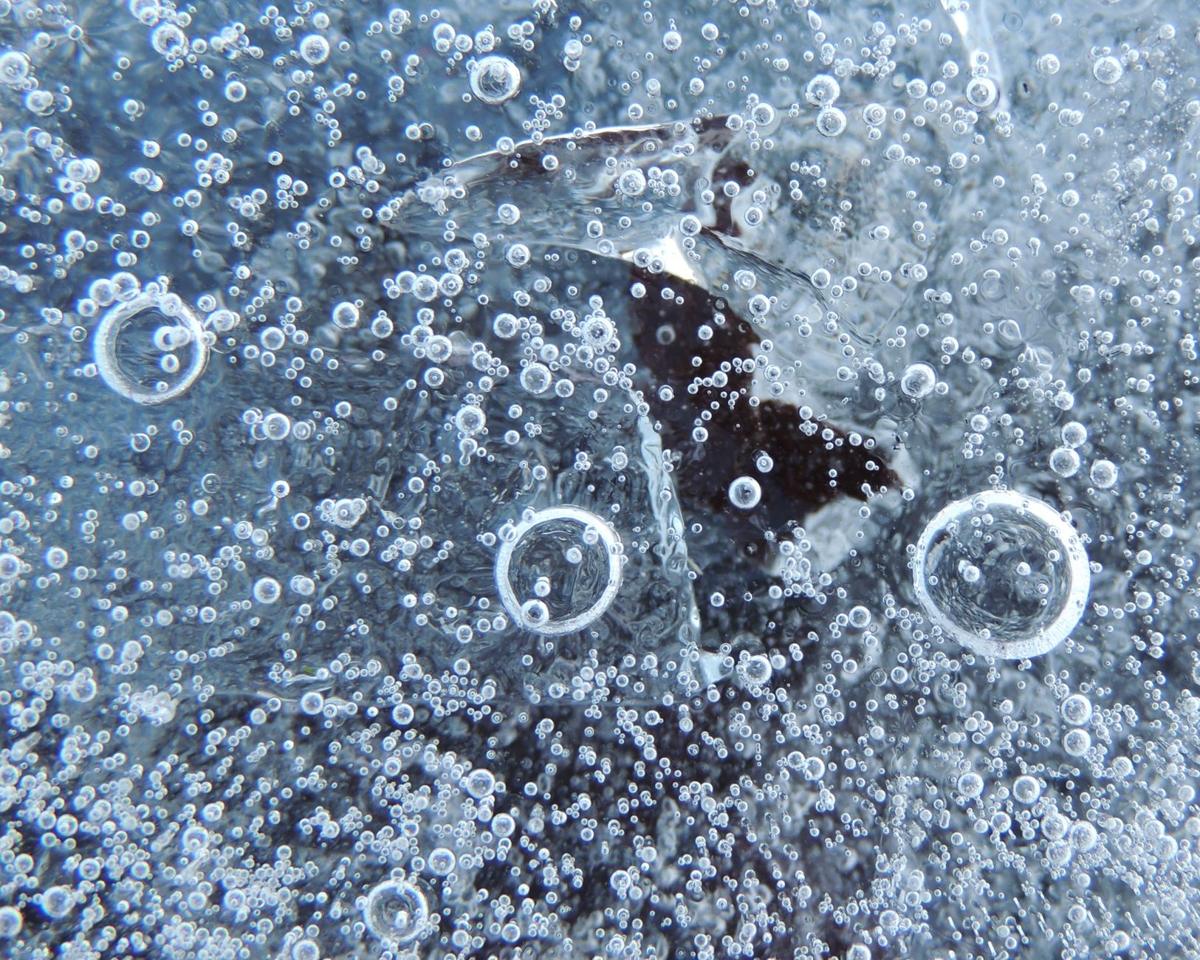 Close-up of ice crystals, like ice on a frozen AC coil