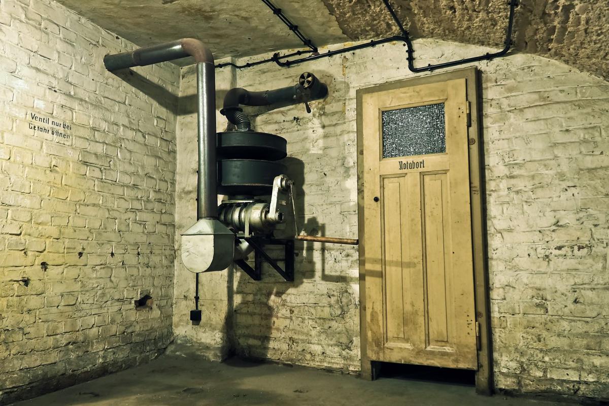Furnace and flue in a home basement